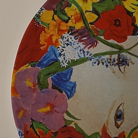 Vintage Evie and Linci Blossom Beautiful Flower Girl Wall Plate - Picture 4 of 16